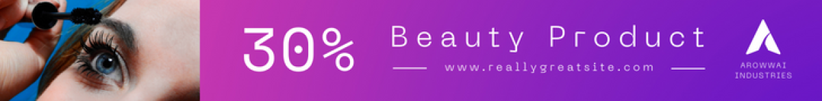 Gradient Beauty Product Leaderboard Ads