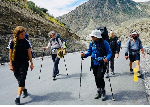 tourist in annapurna region