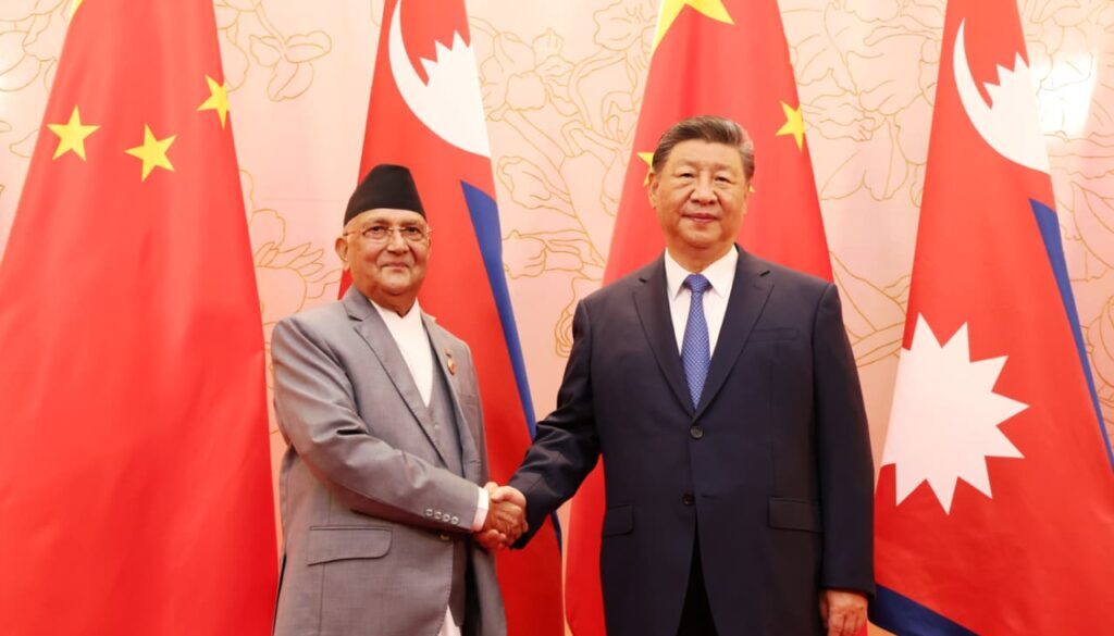 kp oli and chinese presedent