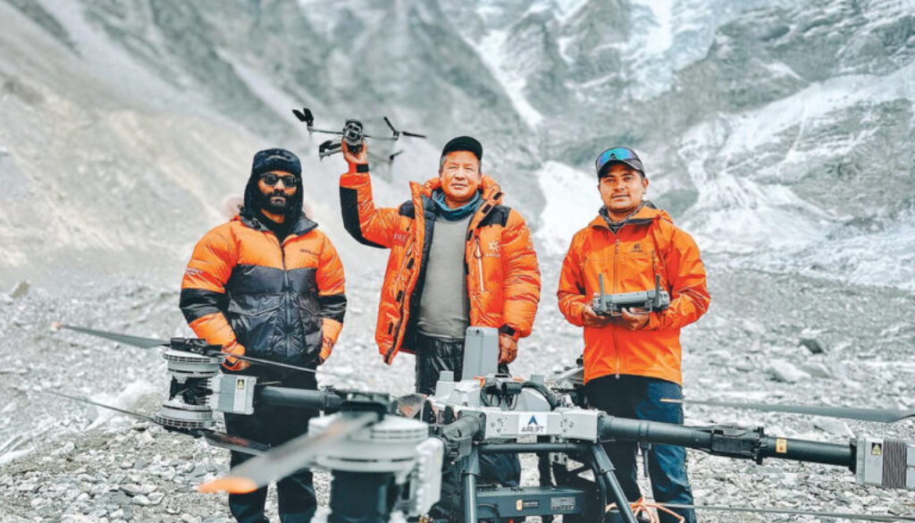 drone in everest